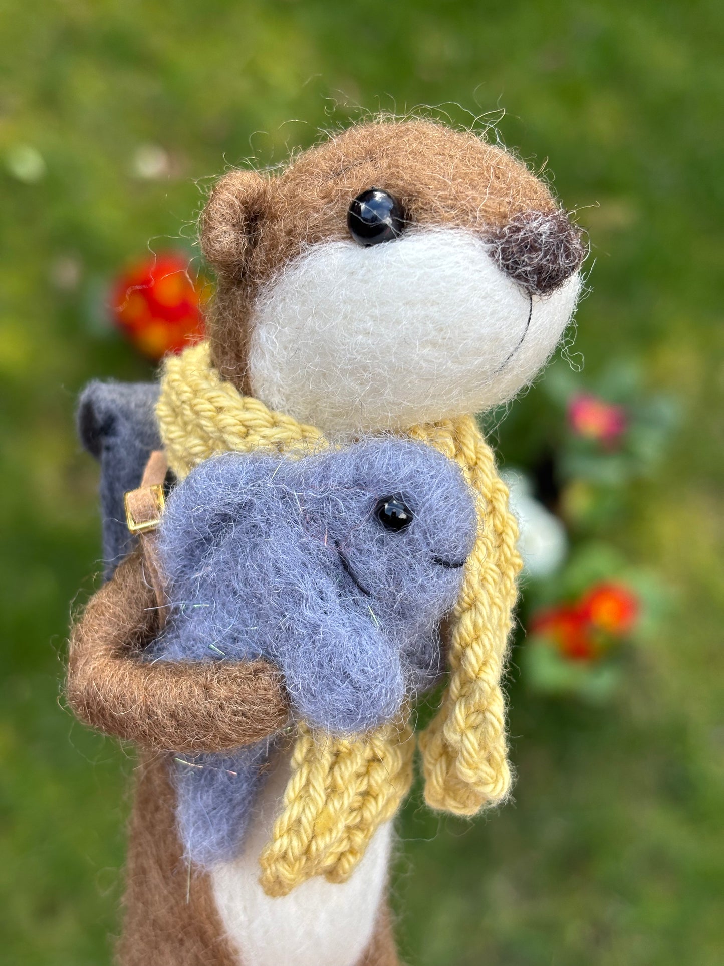 Needle Felted Otters - Felt Otters Ornament - Needle Felt Collectable - Gift for Otter Lover