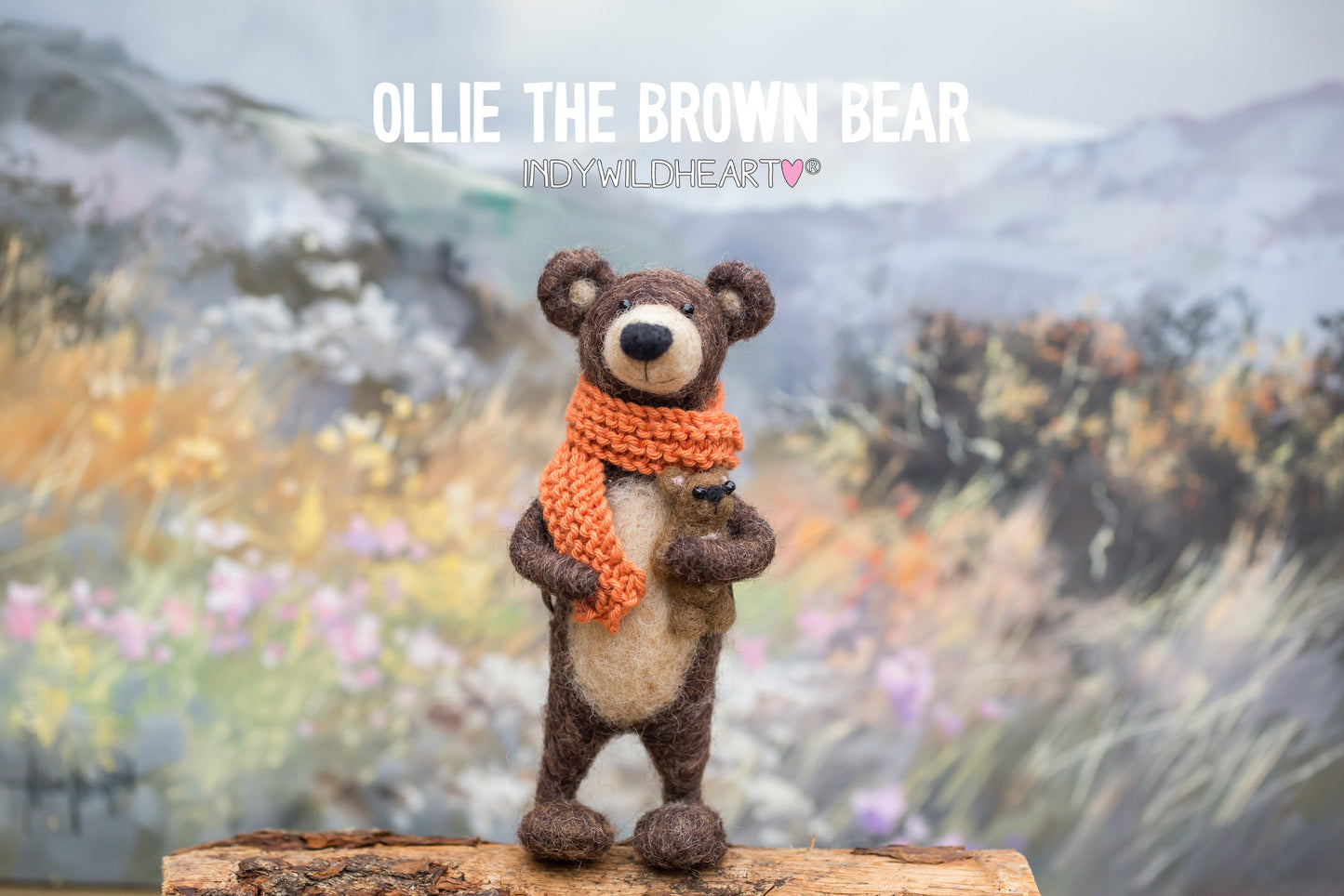 Needle Felted Miniature Bears - Felt Ornament - Beautiful Handmade Gift