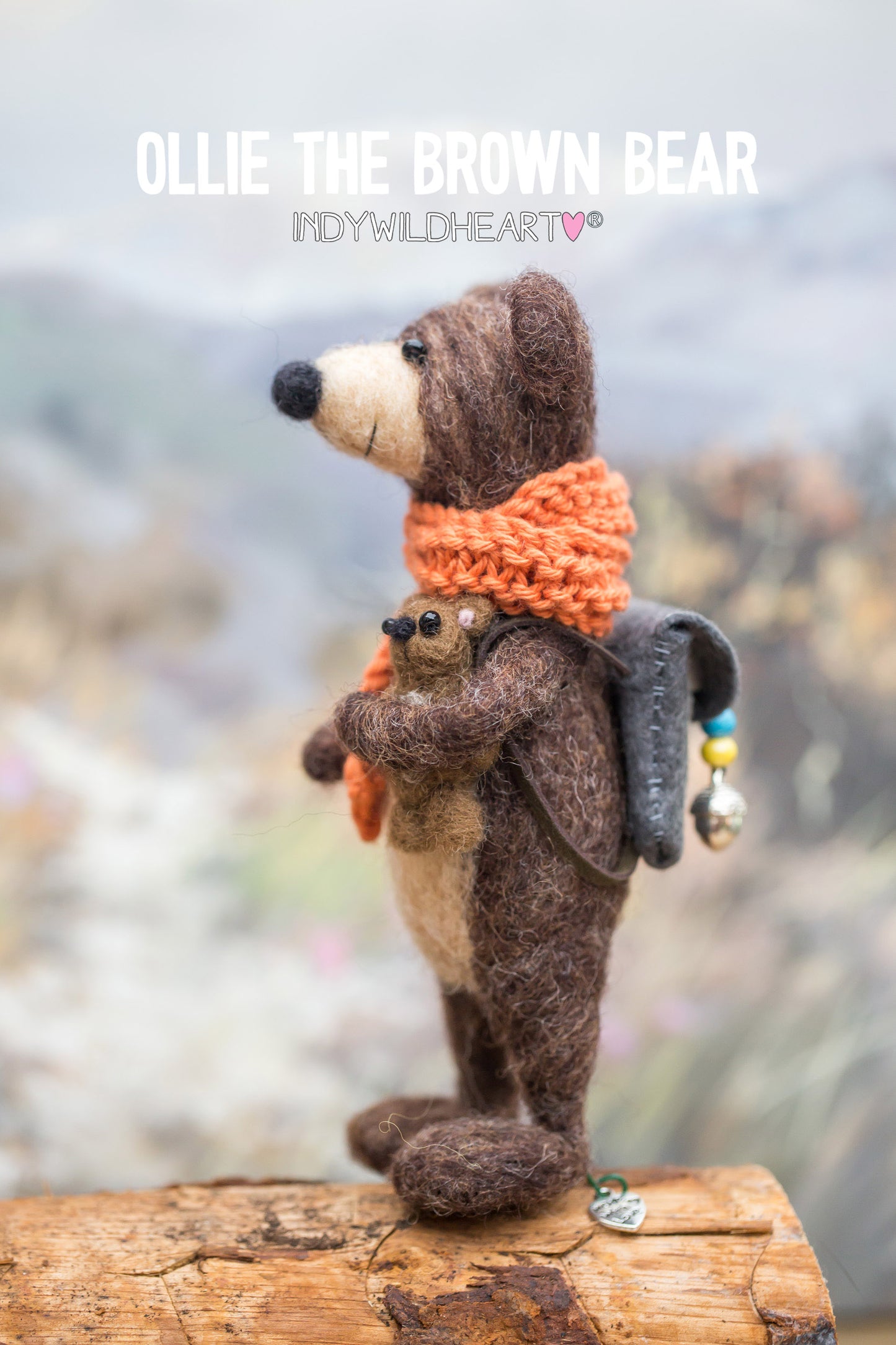 Needle Felted Miniature Bears - Felt Ornament - Beautiful Handmade Gift