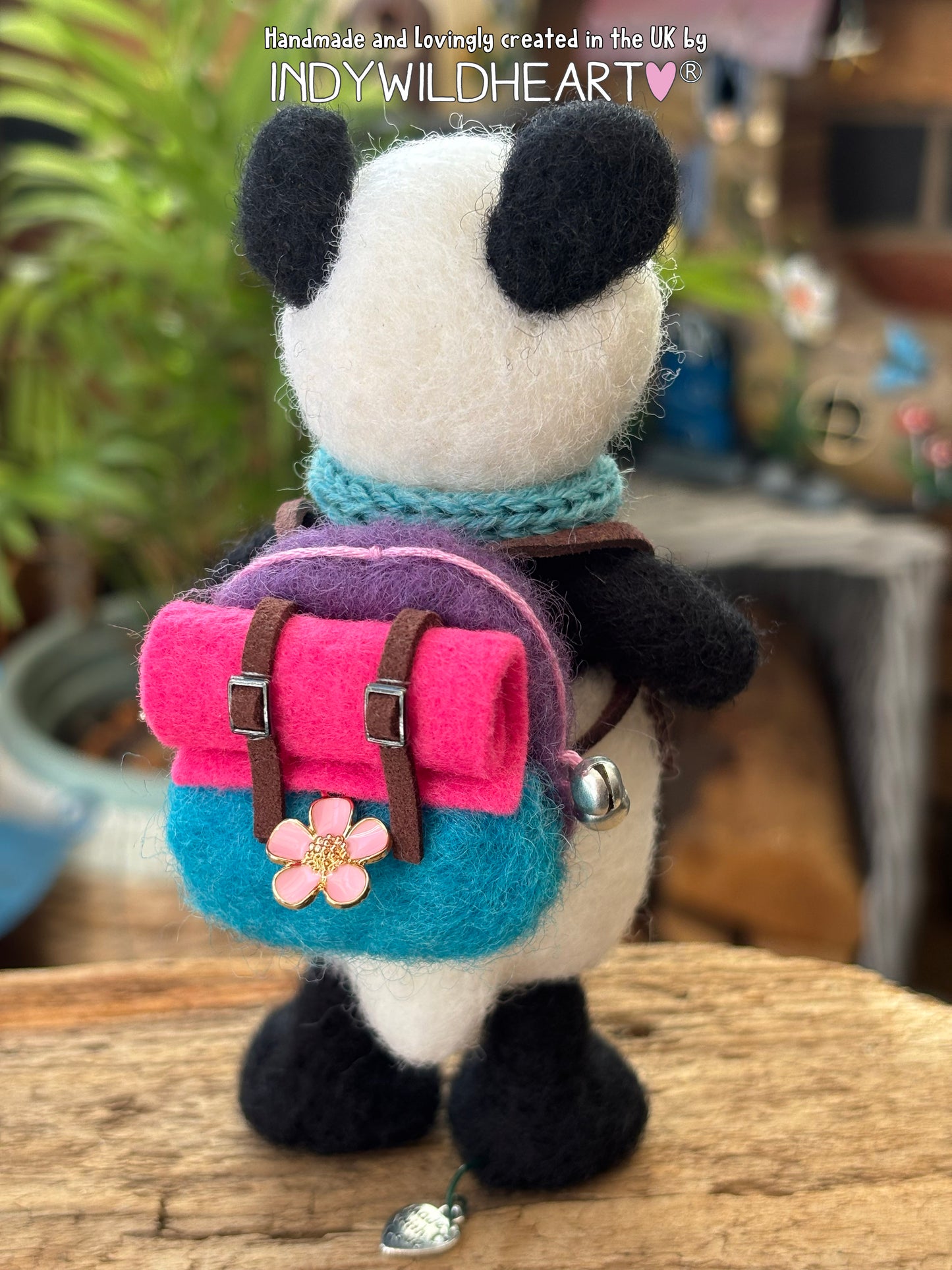Needle Felted Panda - Miniature Needle Felt Collectible - Needle Felted animals