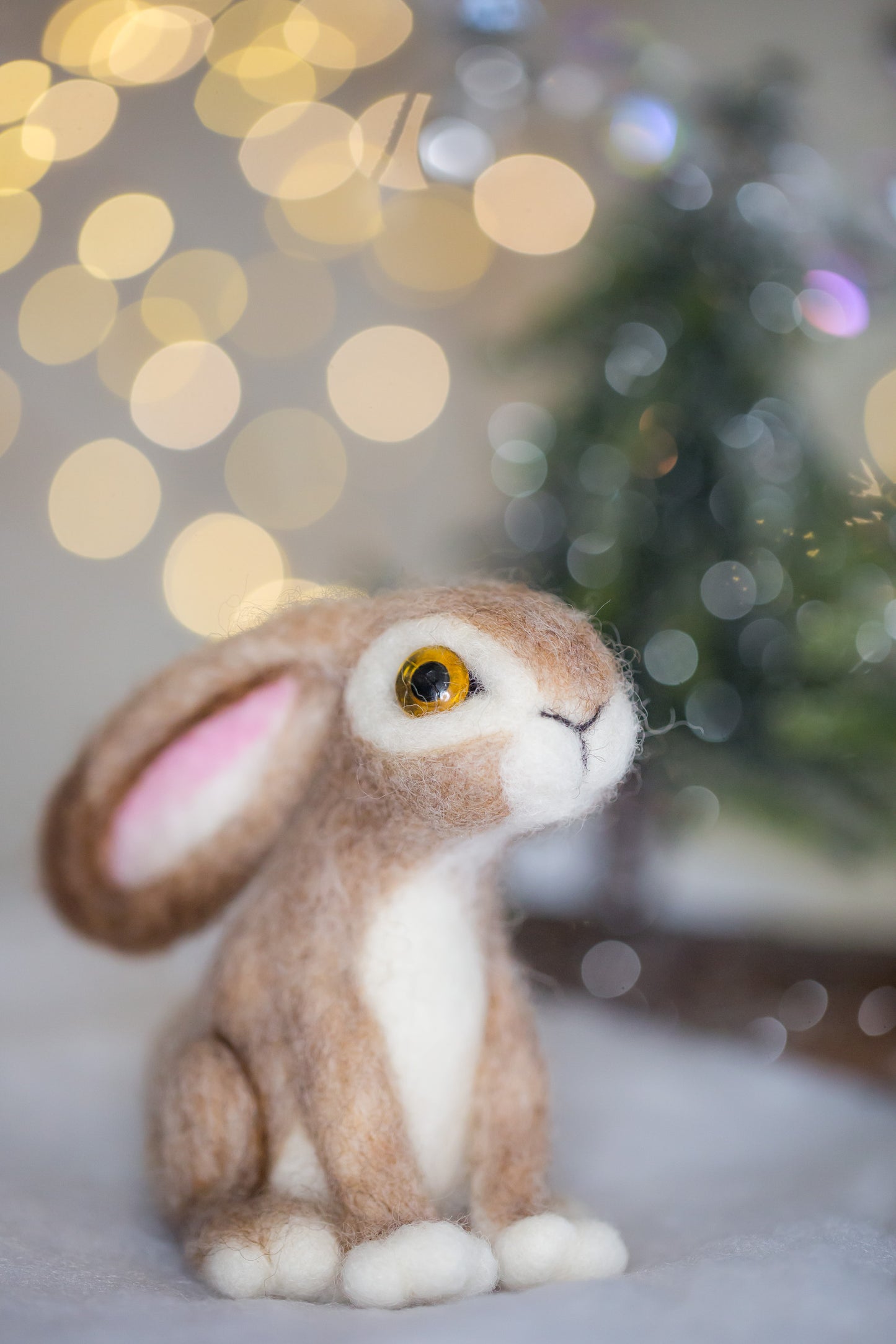 Needle Felt Kit Rabbit - Make Your Own Cute Needle Felted Rabbit - Craft Kit contains everything you need