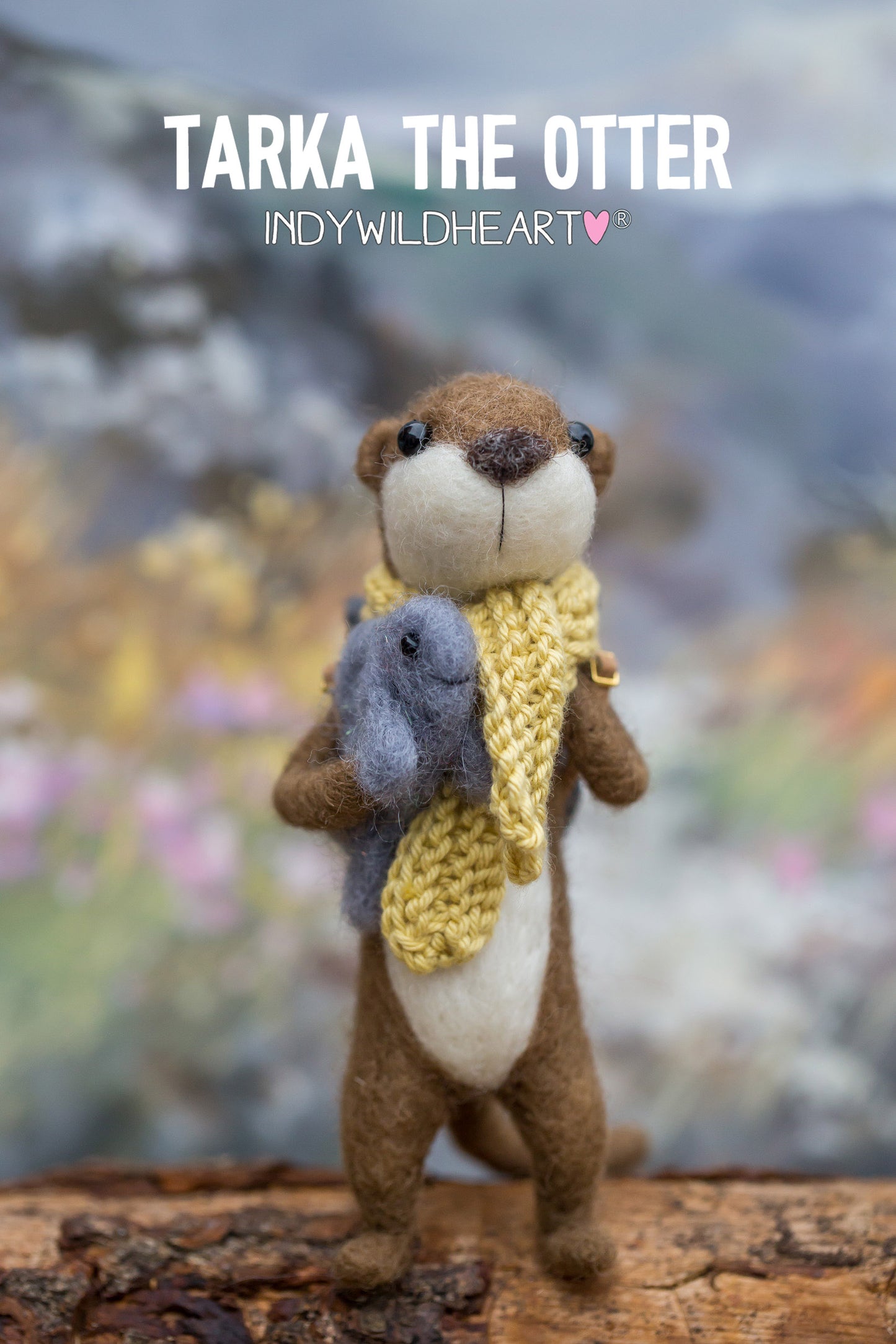 Needle Felted Otter - Felt Miniature Otters - Needle Felt Collectable - Handmade Gift for Otter Lovers