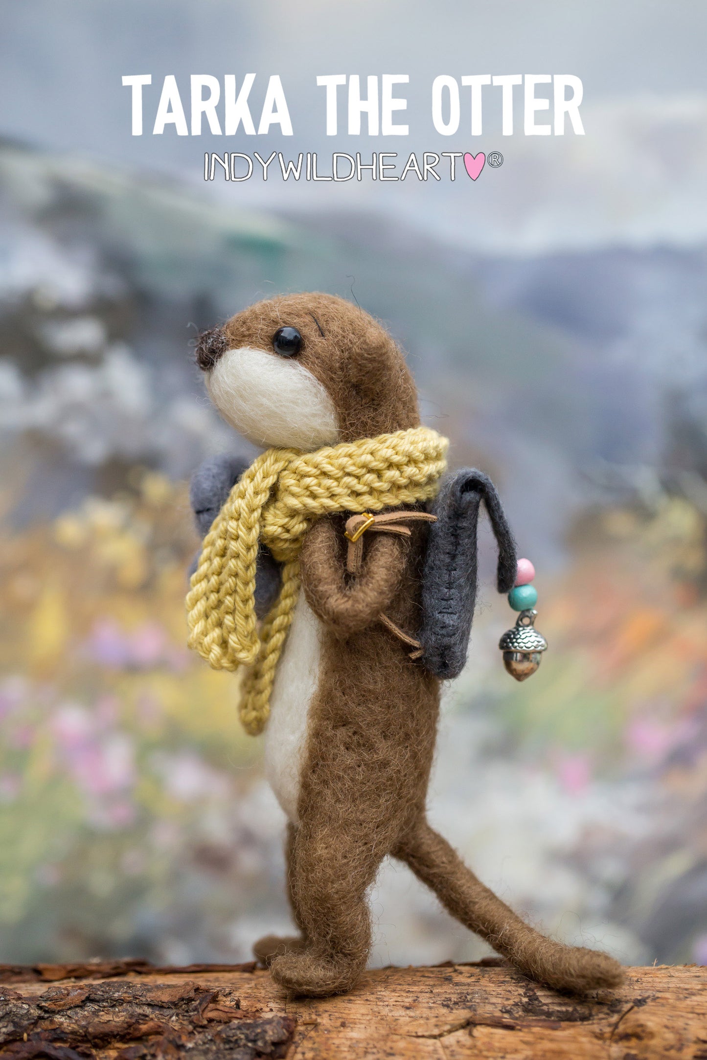 Needle Felted Otter - Felt Miniature Otters - Needle Felt Collectable - Handmade Gift for Otter Lovers
