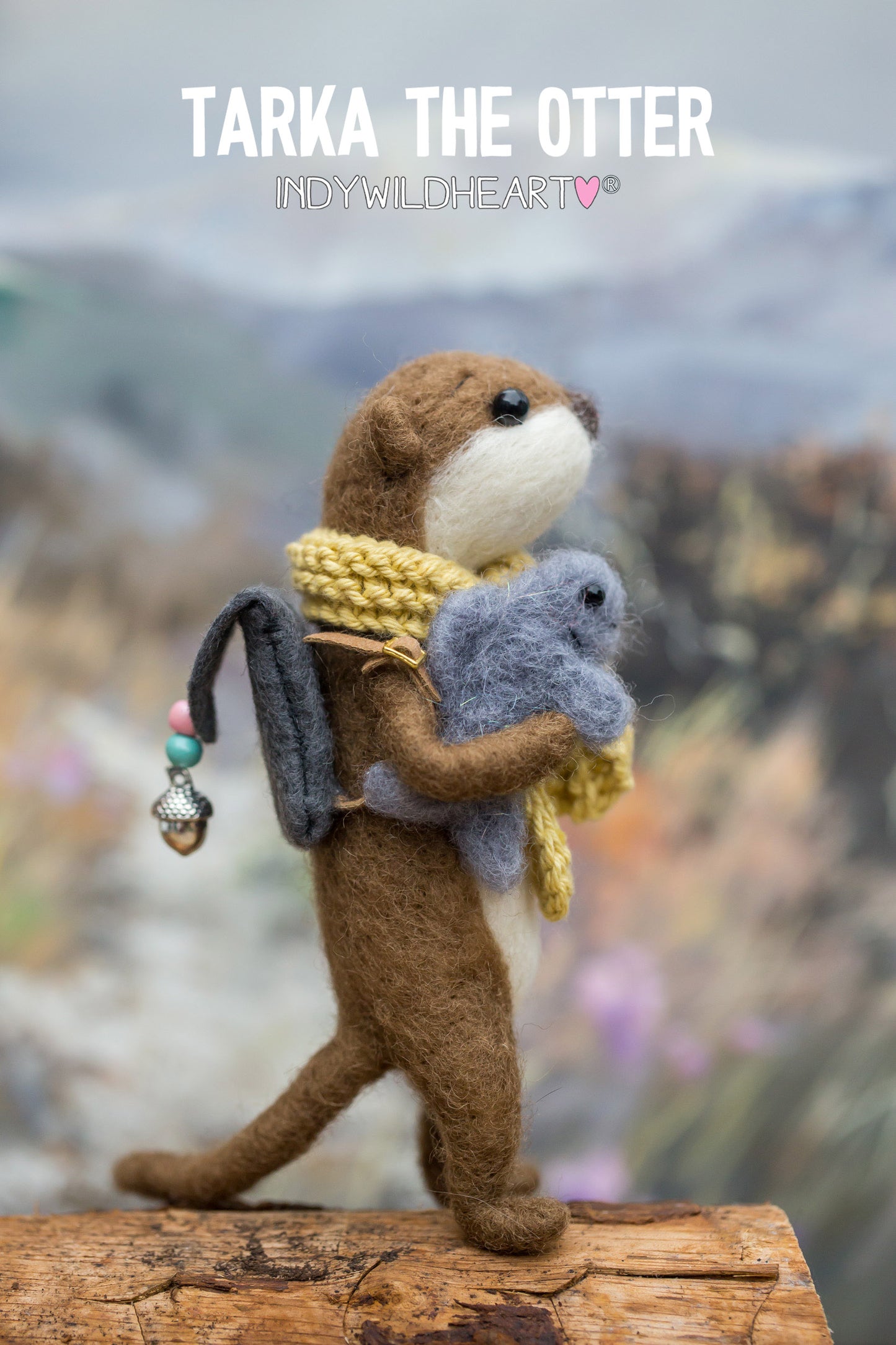 Needle Felted Otter - Felt Miniature Otters - Needle Felt Collectable - Handmade Gift for Otter Lovers