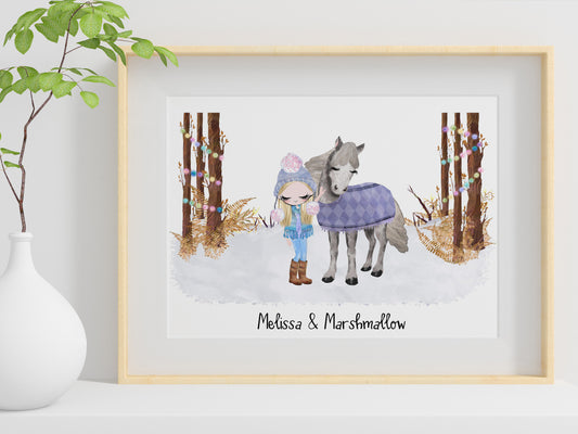 Personalised Horse Print Gift, Gift for Horse Lover, Christmas Gift for her, Horse Lover Gift, Horse Gift, Stocking Filler