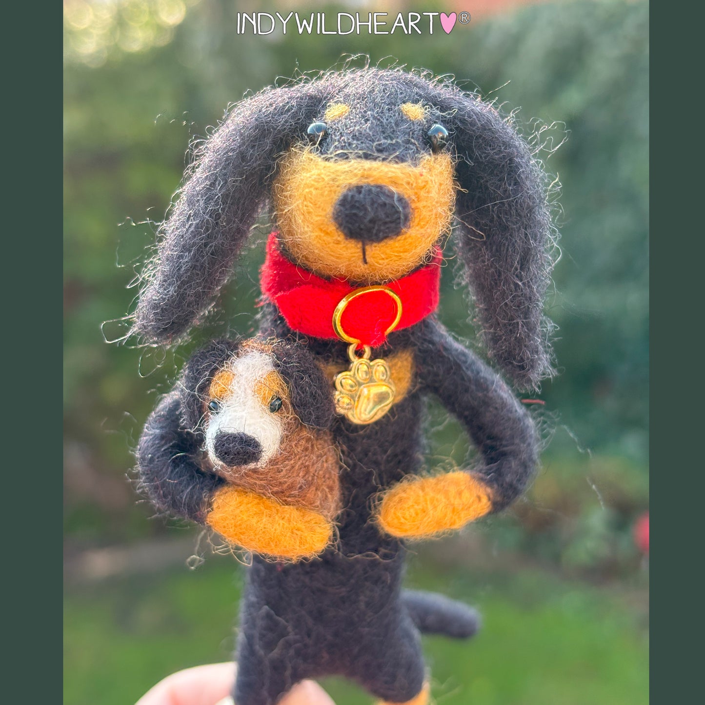 Dachshund Dog Needle Felt ornament
