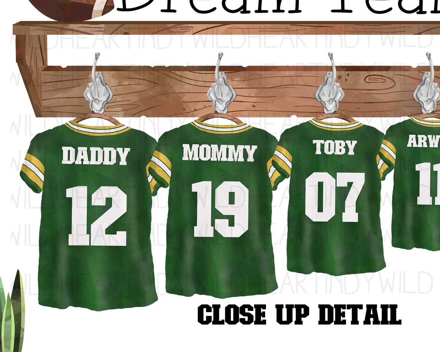 Personalised American Football Family Print - Personalised gift - Birthday Gift for Dad, Gift for NFL Football fans, Gift for him, Fathers Day gift