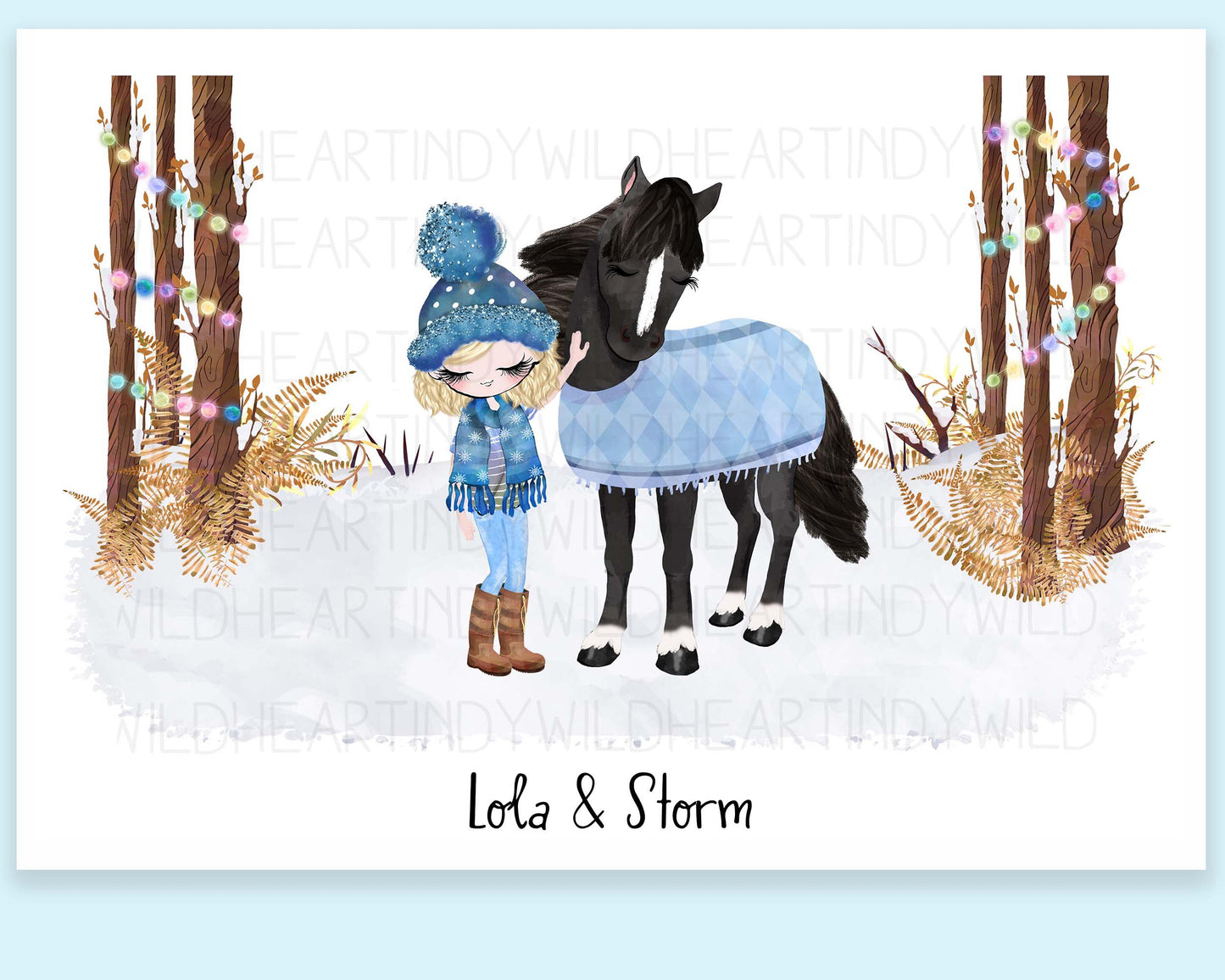 Personalised Horse Print Gift, Gift for Horse Lover, Christmas Gift for her, Horse Lover Gift, Horse Gift, Stocking Filler