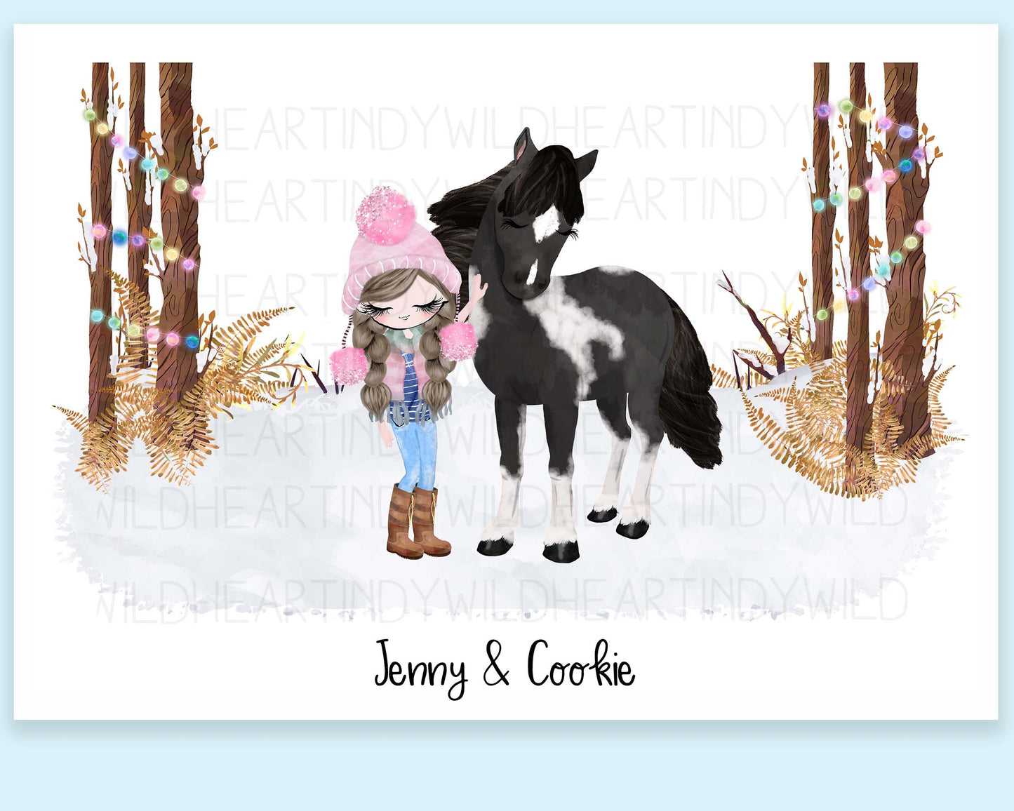 Personalised Horse Print Gift, Gift for Horse Lover, Christmas Gift for her, Horse Lover Gift, Horse Gift, Stocking Filler