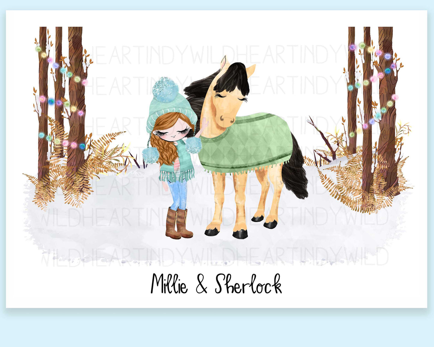 Personalised Horse Print Gift, Gift for Horse Lover, Christmas Gift for her, Horse Lover Gift, Horse Gift, Stocking Filler