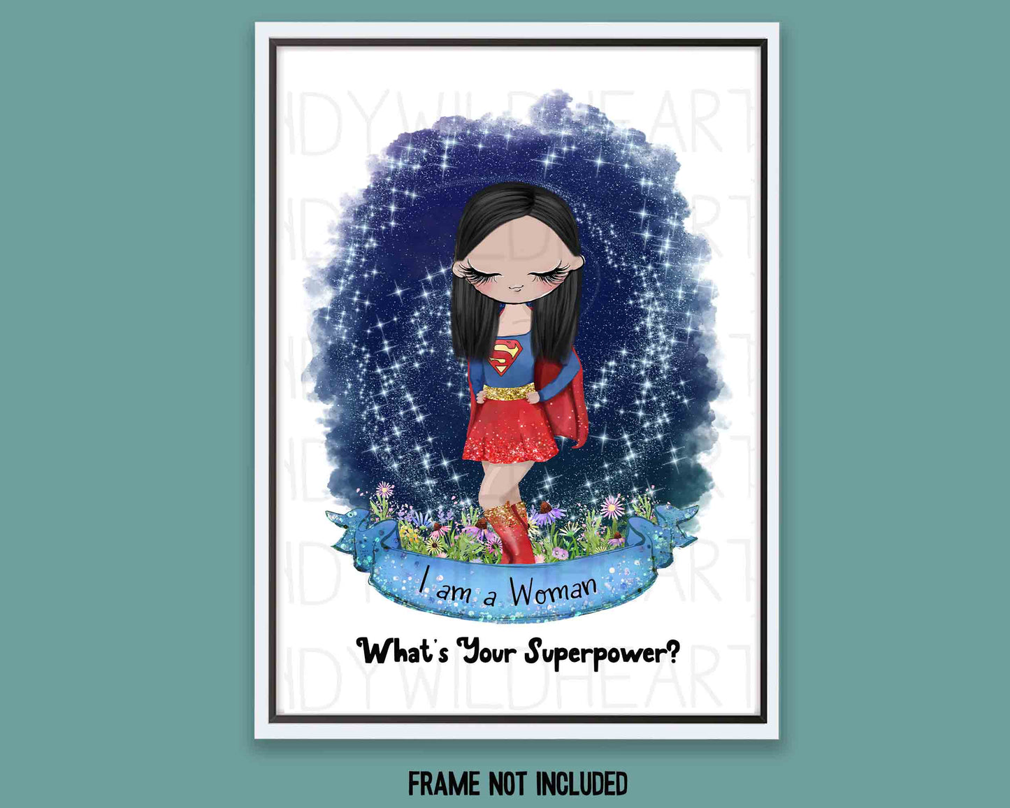 Woman Empowerment Personalised Print, Girl Power Super Hero Inspired Print, Woman Superpower Print, Gift for Her, Mothers Day Gift